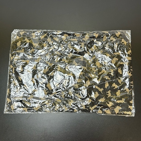 Oker All Over Cat Silhouette Print Shawl Scarf Black and Beige Lightweight Sheer - Picture 8 of 11